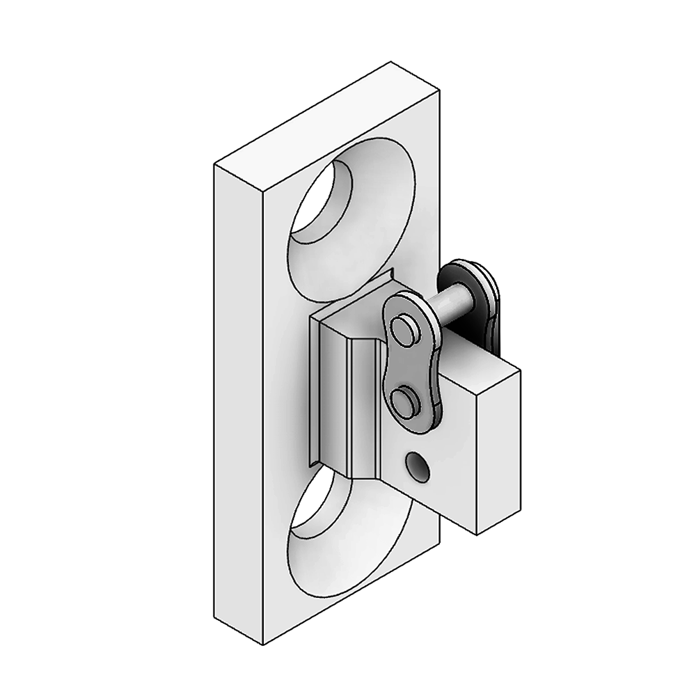56-010-1 MODULAR SOLUTIONS DOOR PART<BR>ANSI 25 ROLLER CHAIN CLAMP